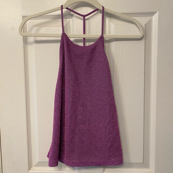 superdown. Revolve. Bianca Racer Back Top. Size Large. Purple. Sparkle. 💜✨ NWT - Picture 8 of 15